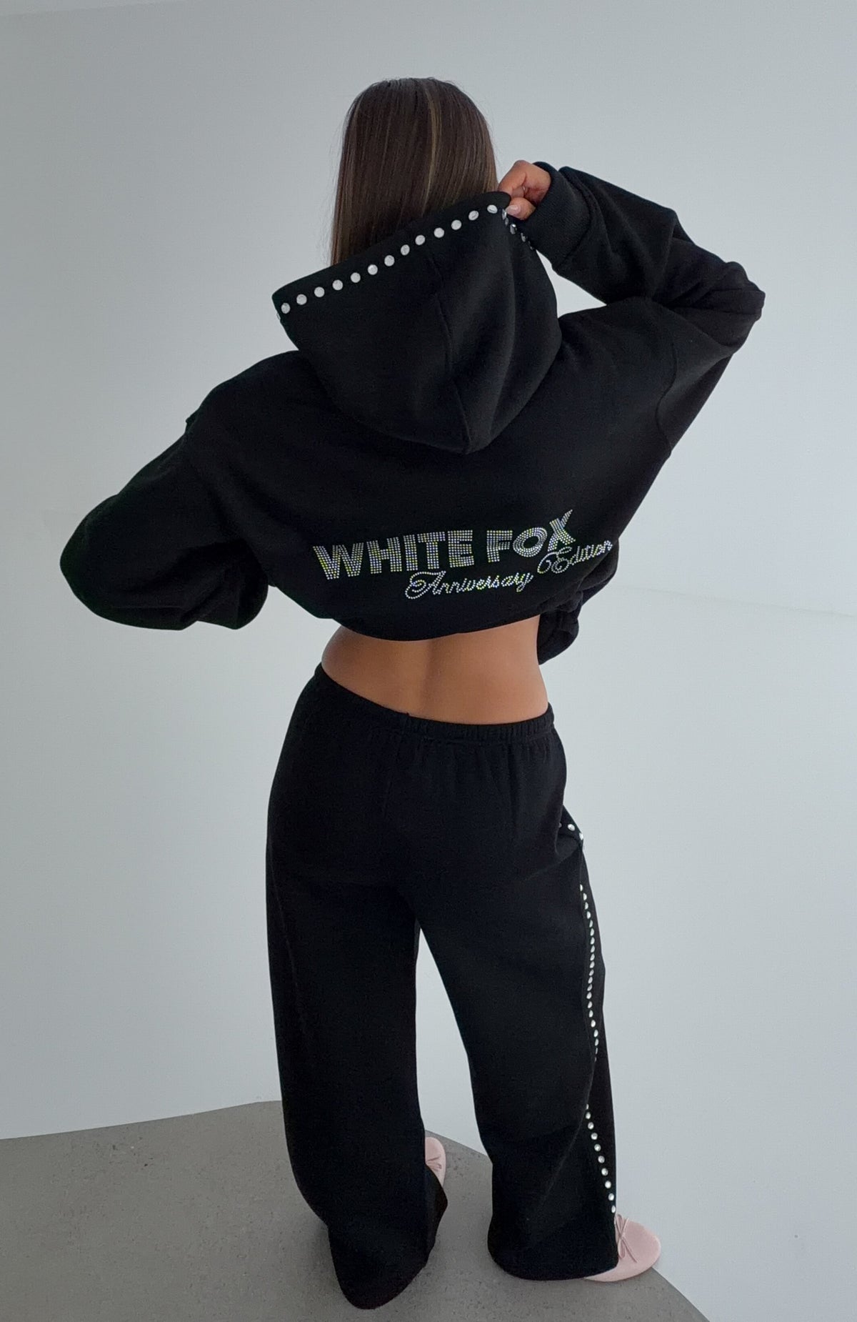 Shining Moment Oversized Hoodie Black
