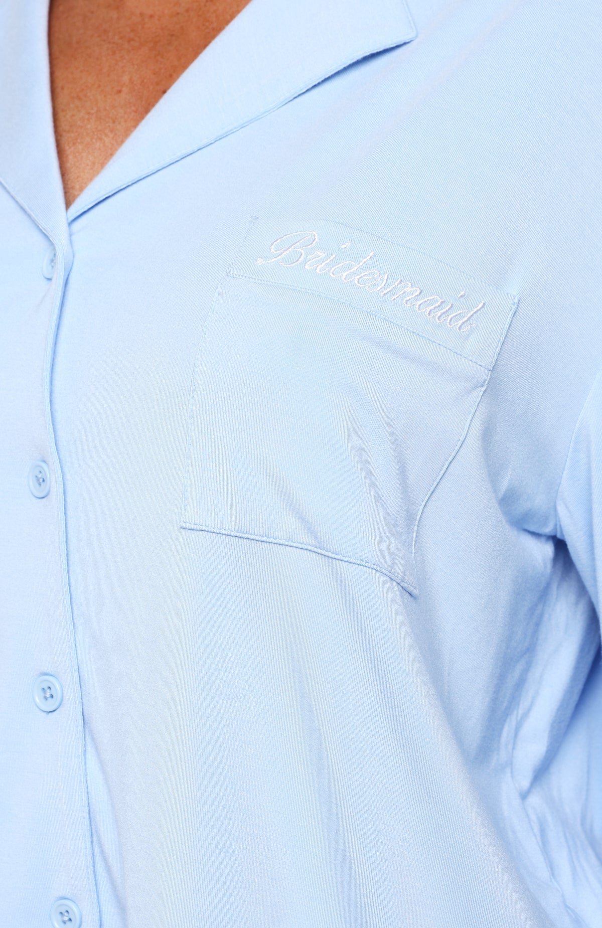 Bridal Party Long Sleeve Pyjama Set Baby Blue