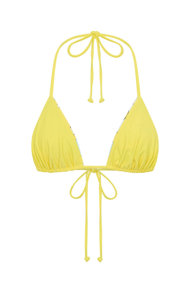 Coolum Reversible Bikini Top Lemontini Fizz