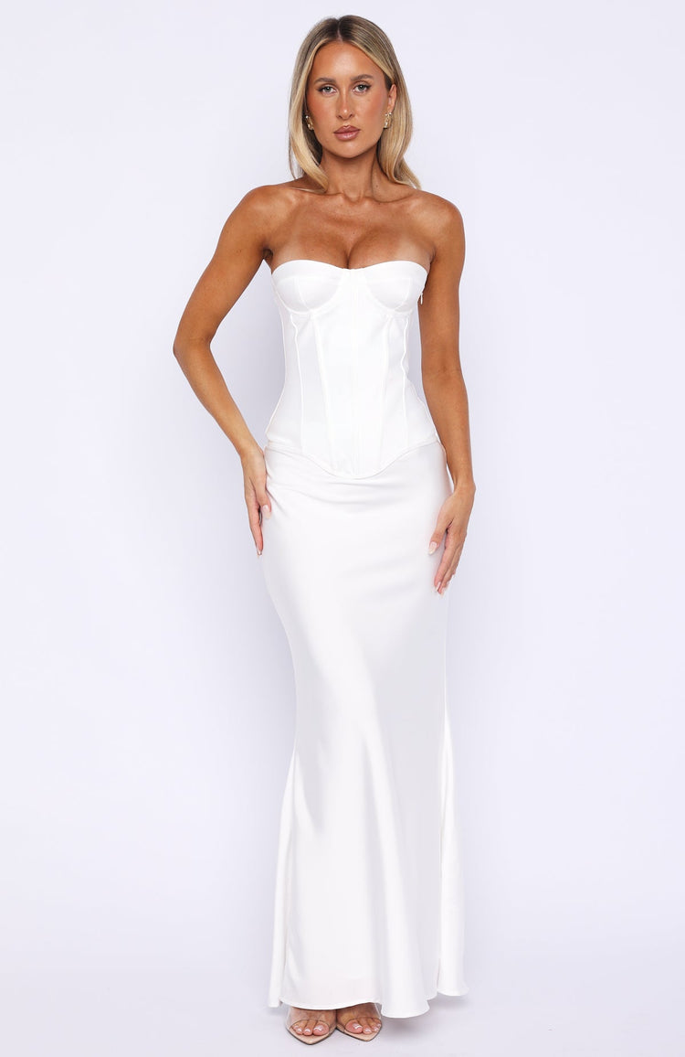 Forever Starts Now Maxi Skirt Off White
