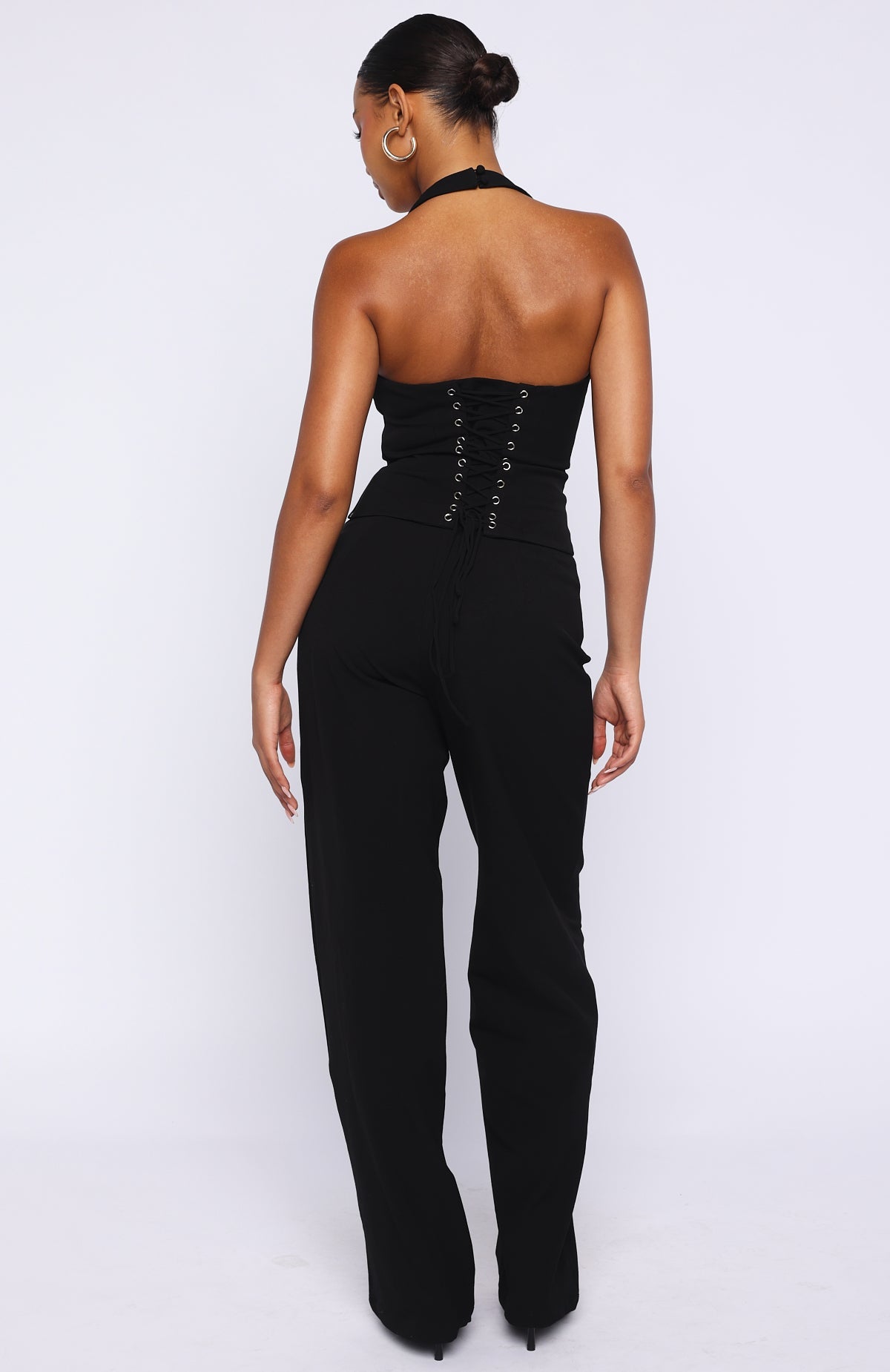 He Said She Said Tailored Wide Leg Pants Black