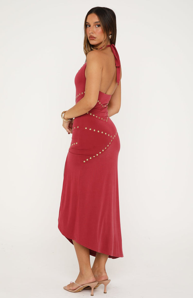 Hot To Handle Midi Dress Raspberry