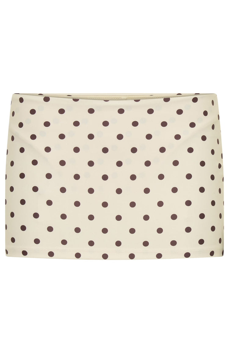 Island Babe Skort Cream/Choc Polka Dot