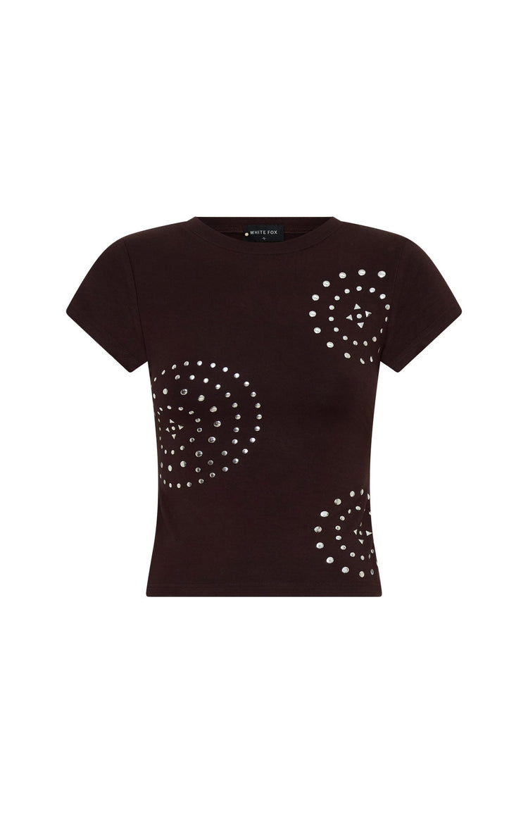 It Will Work Out Studded Top Dark Chocolate