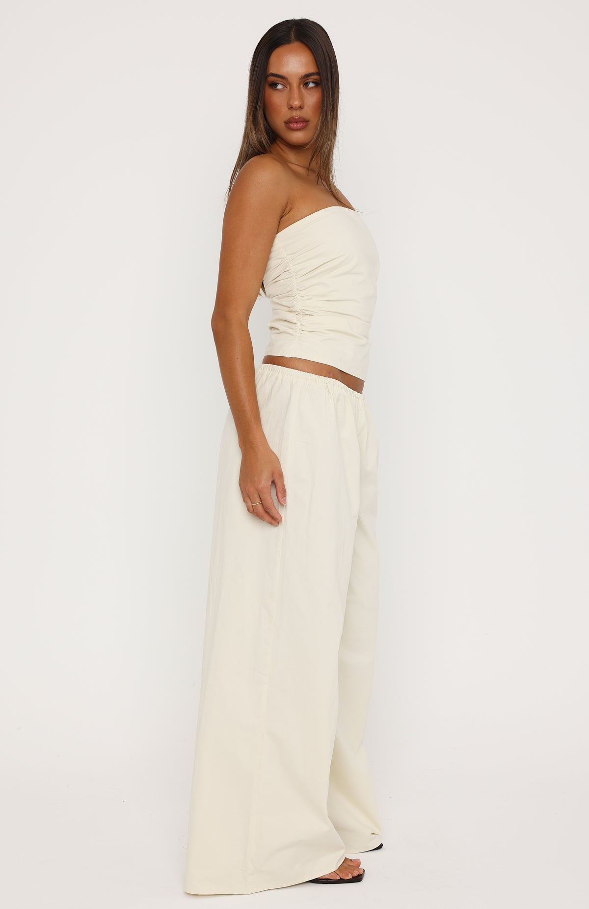 Just Like This Wide Leg Pants Cream