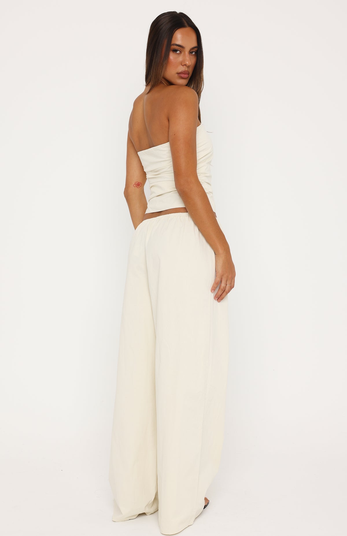 Just Like This Wide Leg Pants Cream