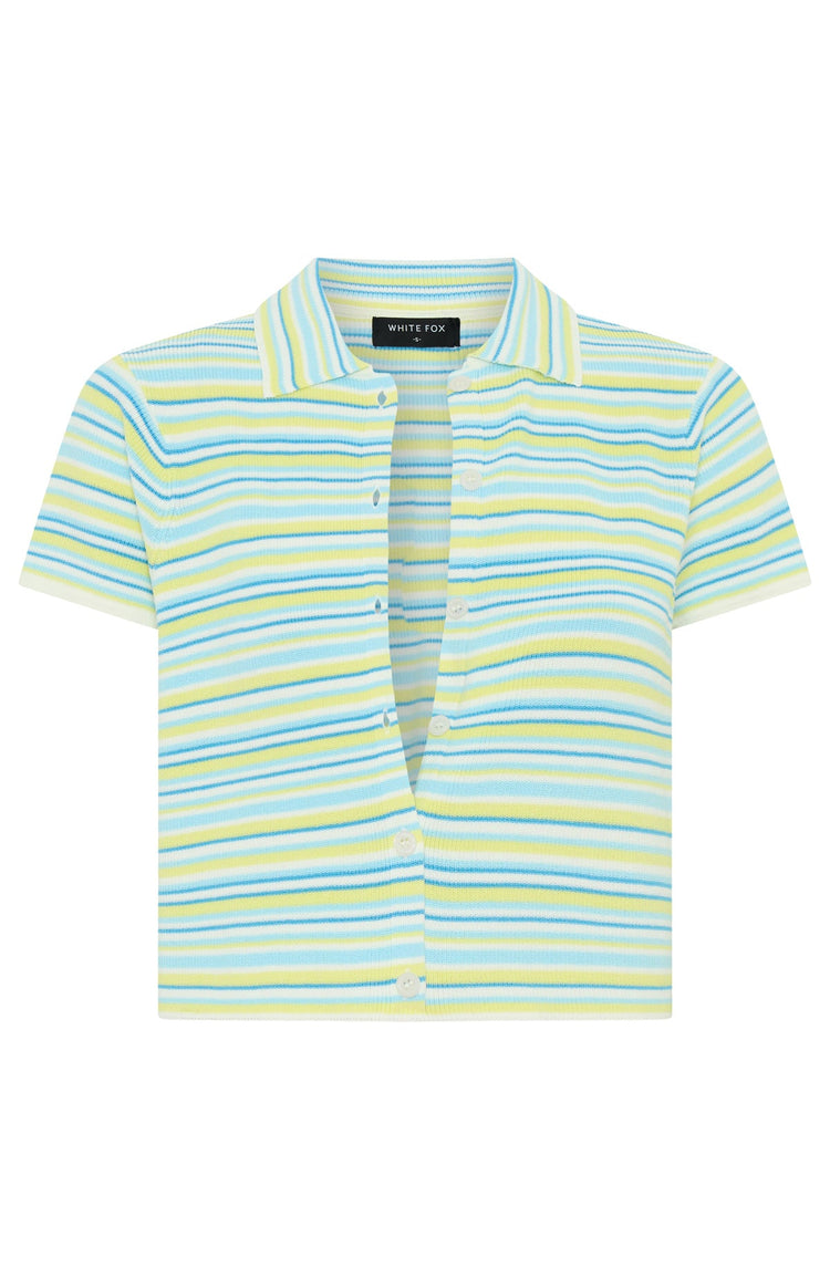Kiss Me Sweet Knit Shirt Seaside Stripe