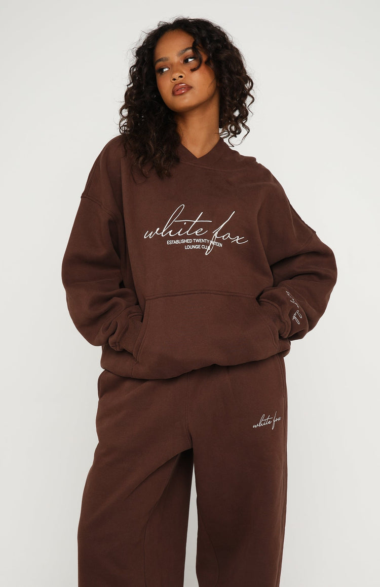 Know What You Want Oversized Hoodie Chocolate