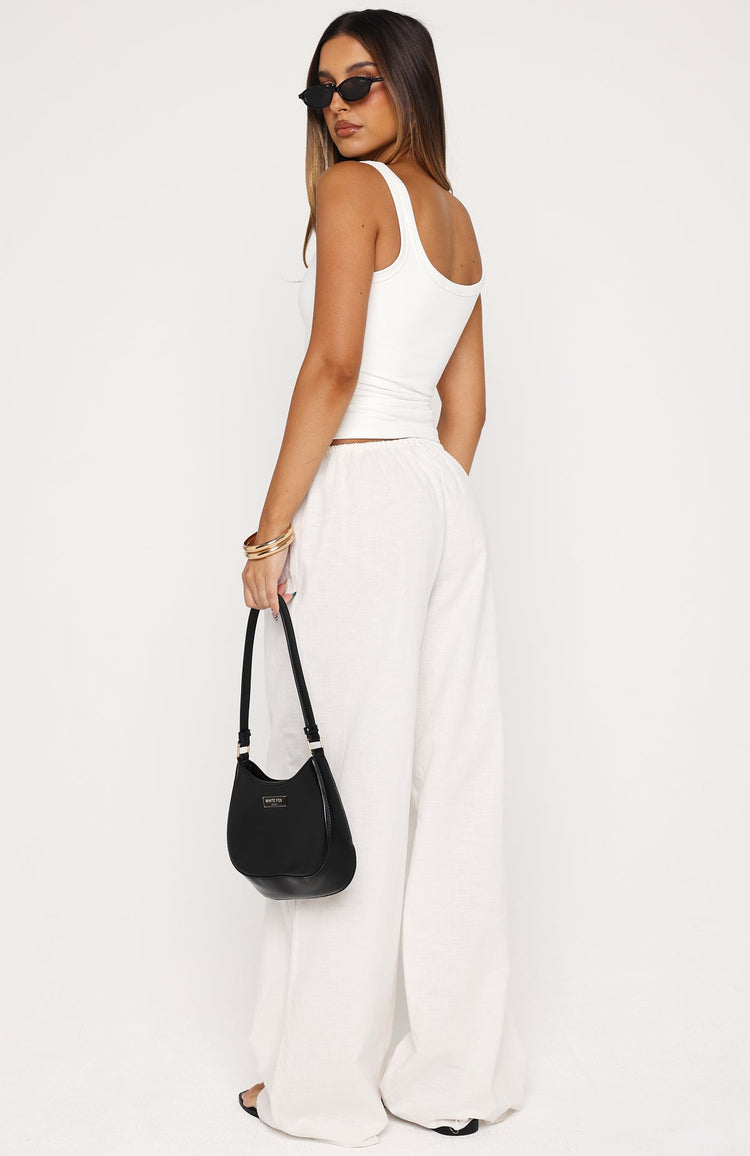 Lover's Refresh Linen Wide Leg Pants White