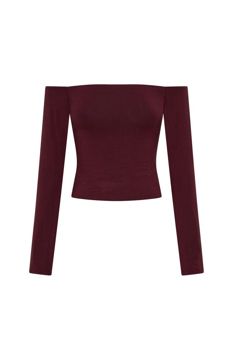 Mad For You Long Sleeve Top Merlot