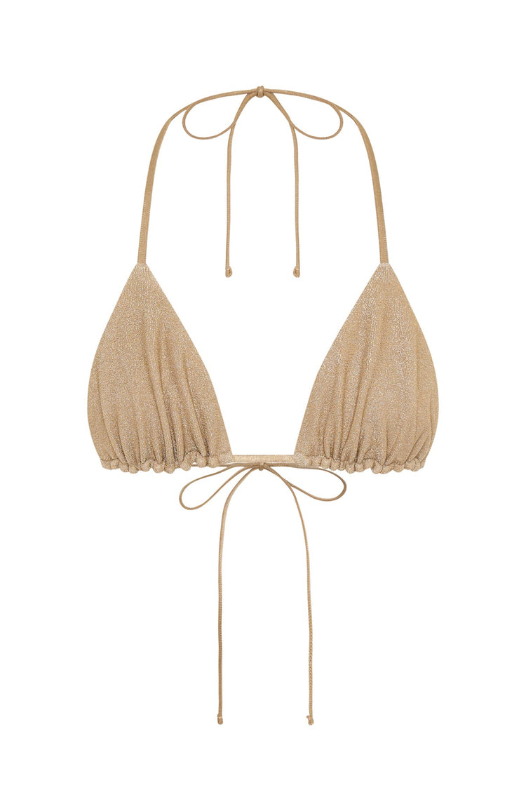 Matera Bikini Top Gold Shimmer