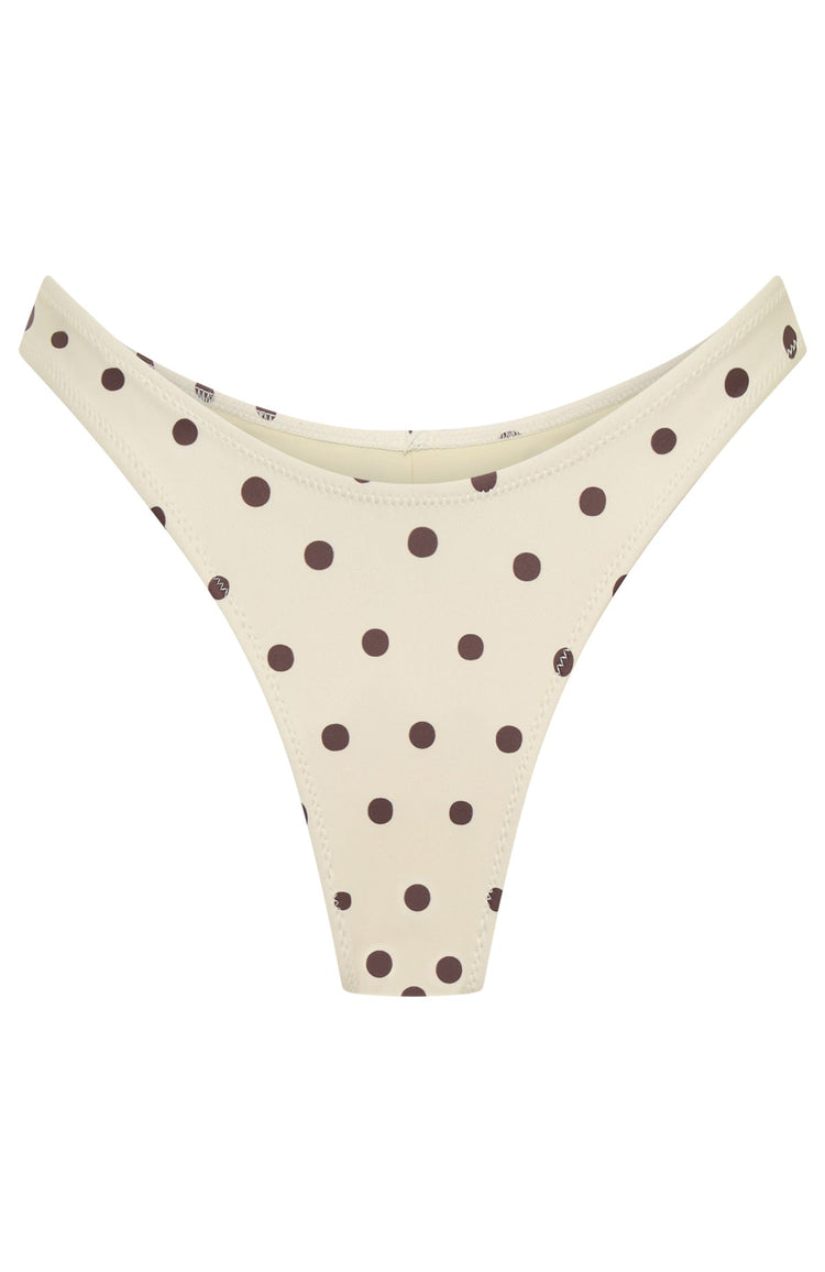 Belmont Bottoms Cream/Choc Polka Dot
