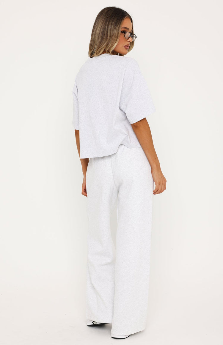 Never Missed Wide Leg Sweatpants Grey Marle