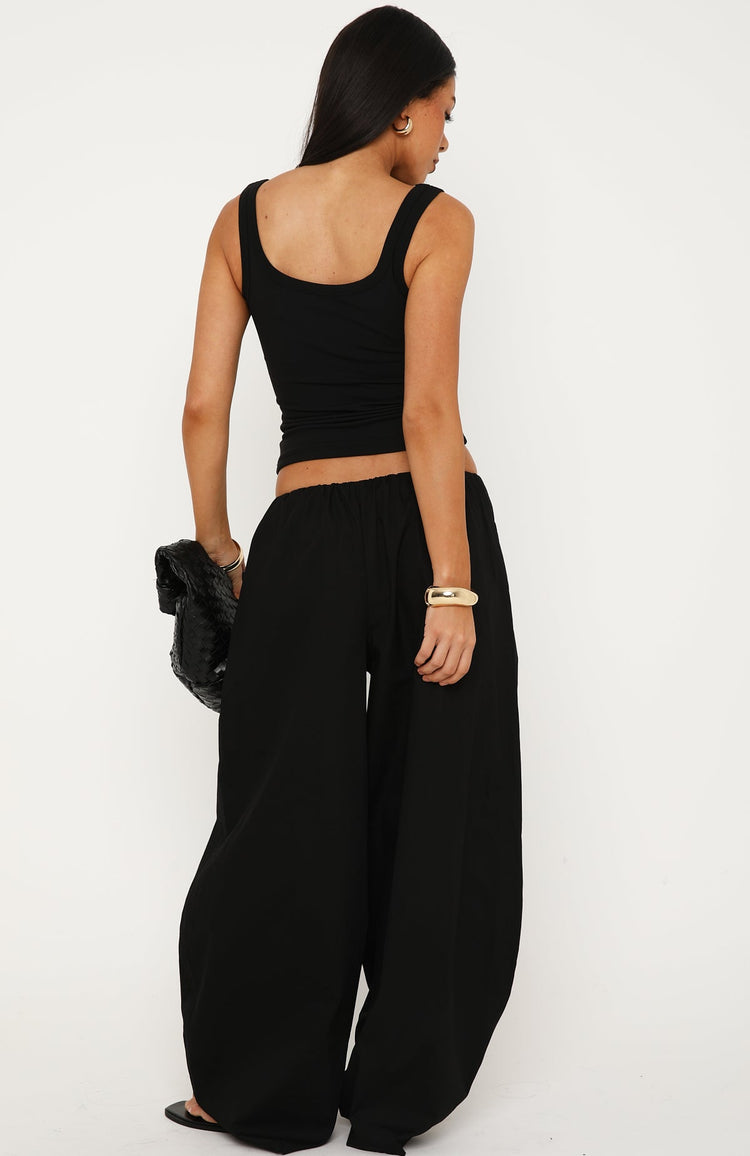 Off The Record Low Rise Cargo Pants Black