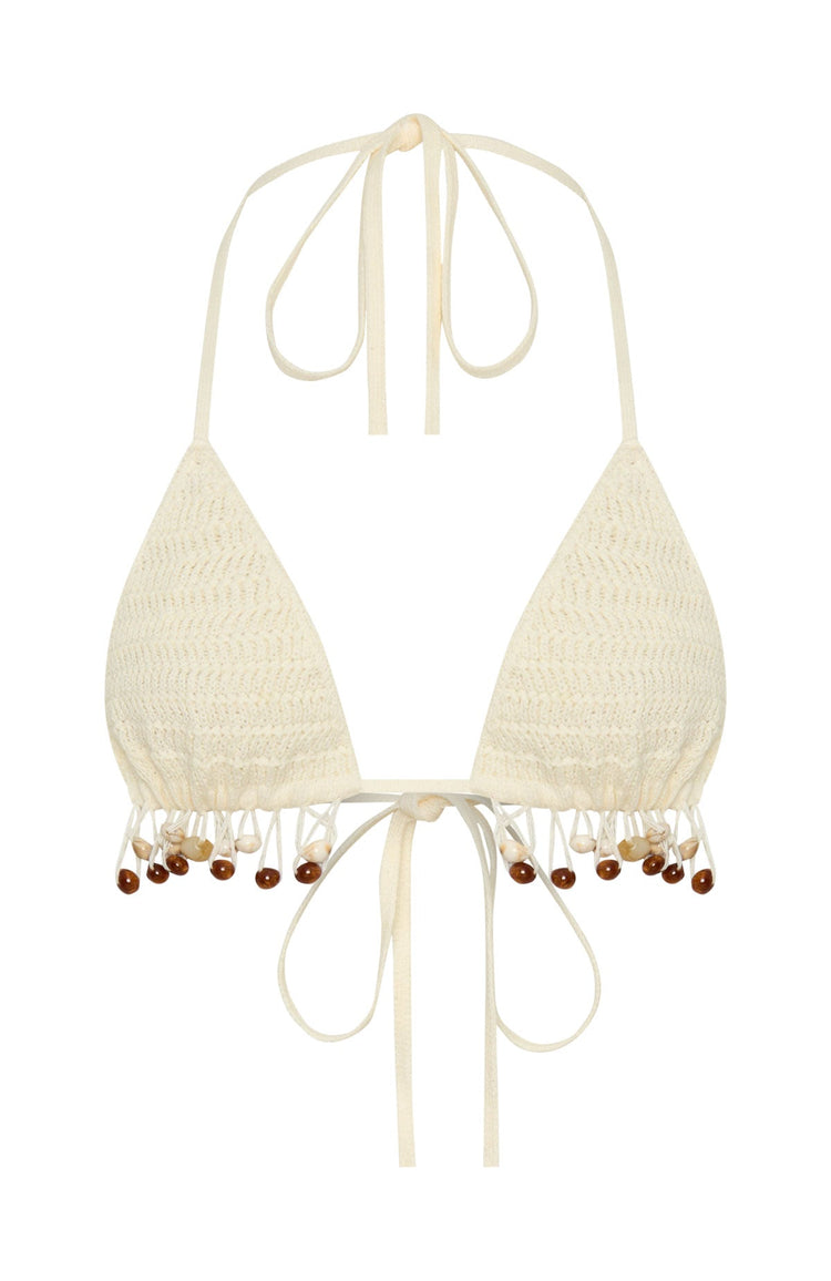One More Time Crochet Top Off White