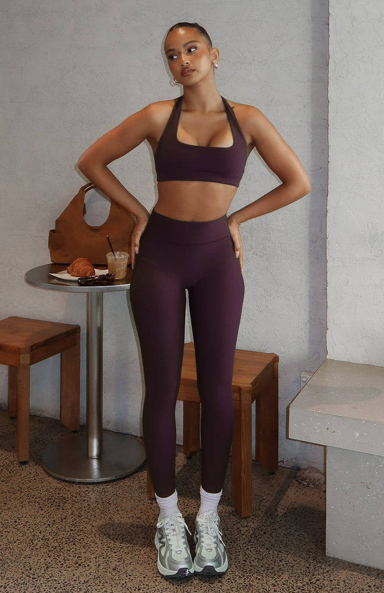 Go Getter High Waisted Leggings Midnight Plum