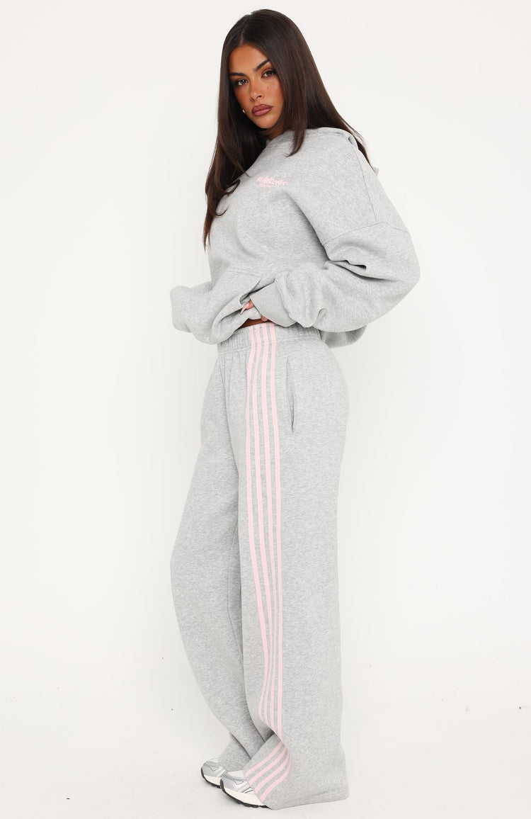 Release 15 Asalia Wide Leg Sweatpants Dark Grey Marle