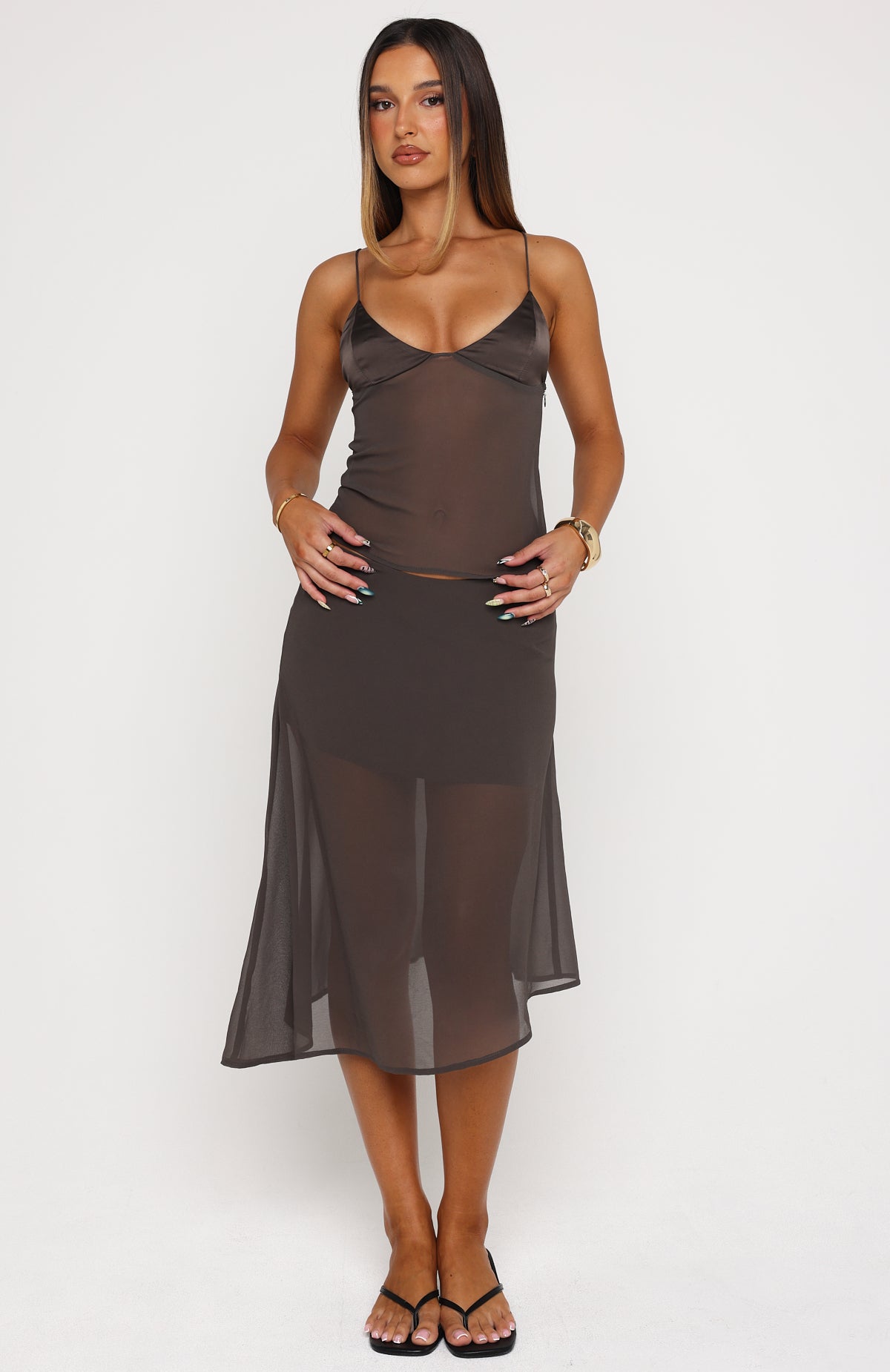 Soft Horizon Top Charcoal