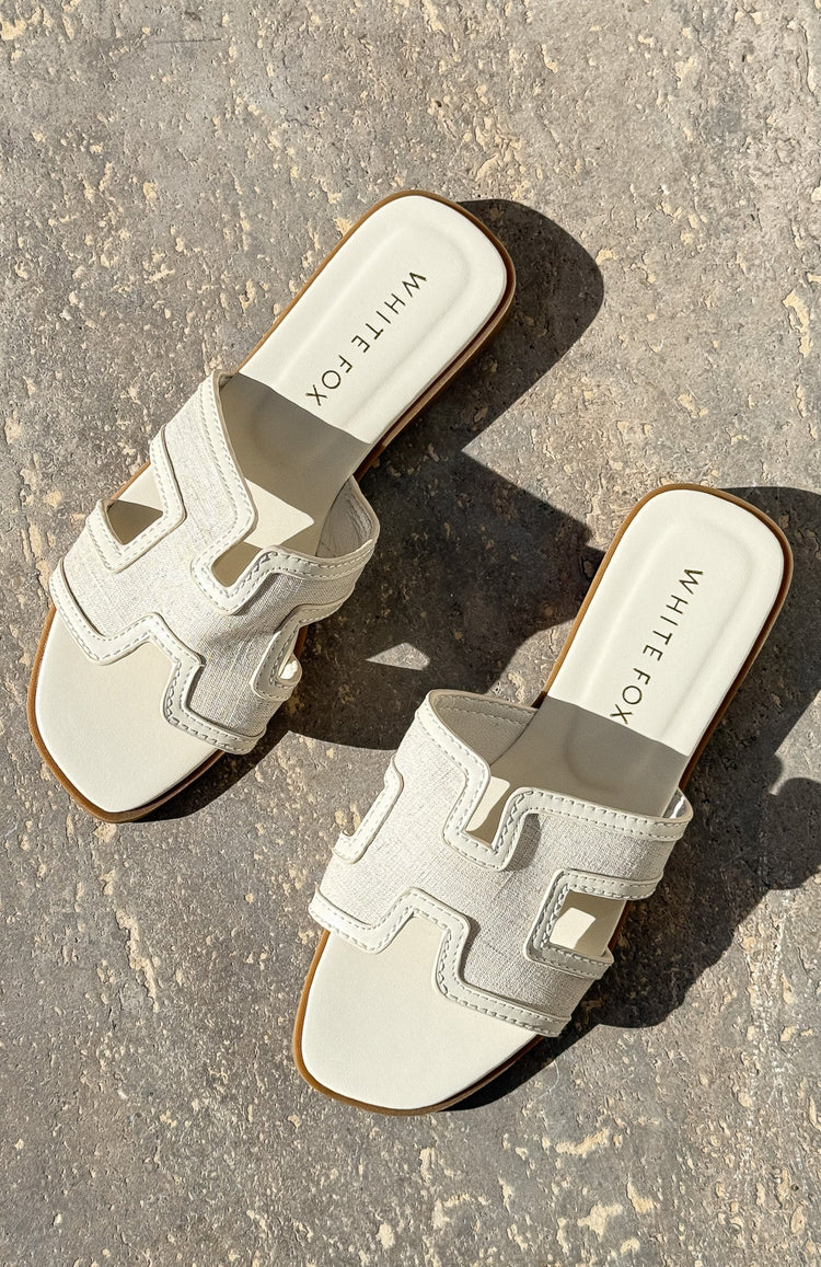 Sophia Canvas Sandals Cream/Natural