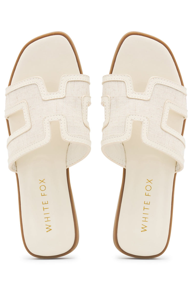 Sophia Canvas Sandals Cream/Natural