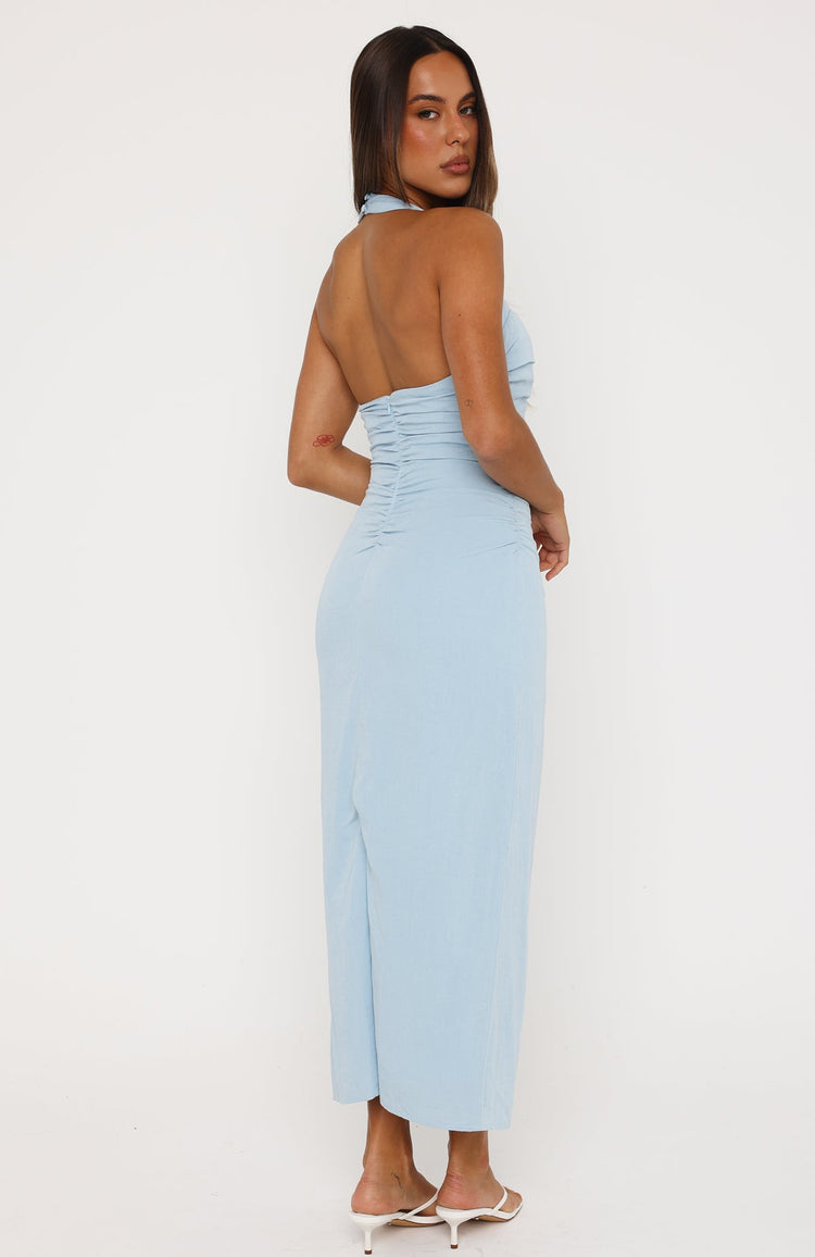 Sweet Glow Midi Dress Baby Blue