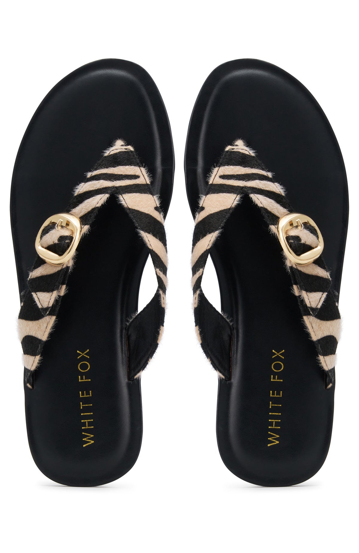 Tarrant Thong Sandals Zebra/Black