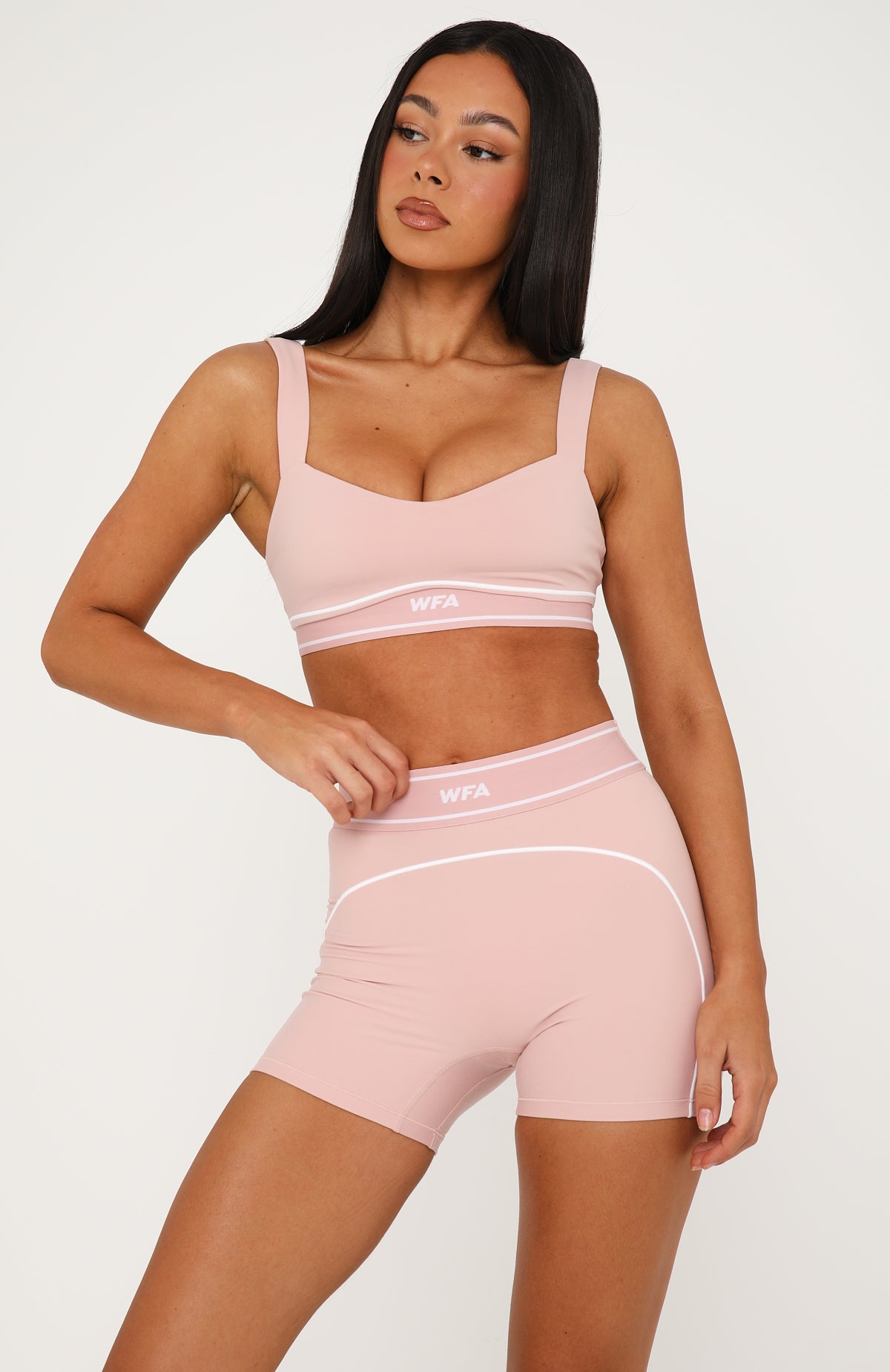 Tense Sports Bra Dusty Pink/White