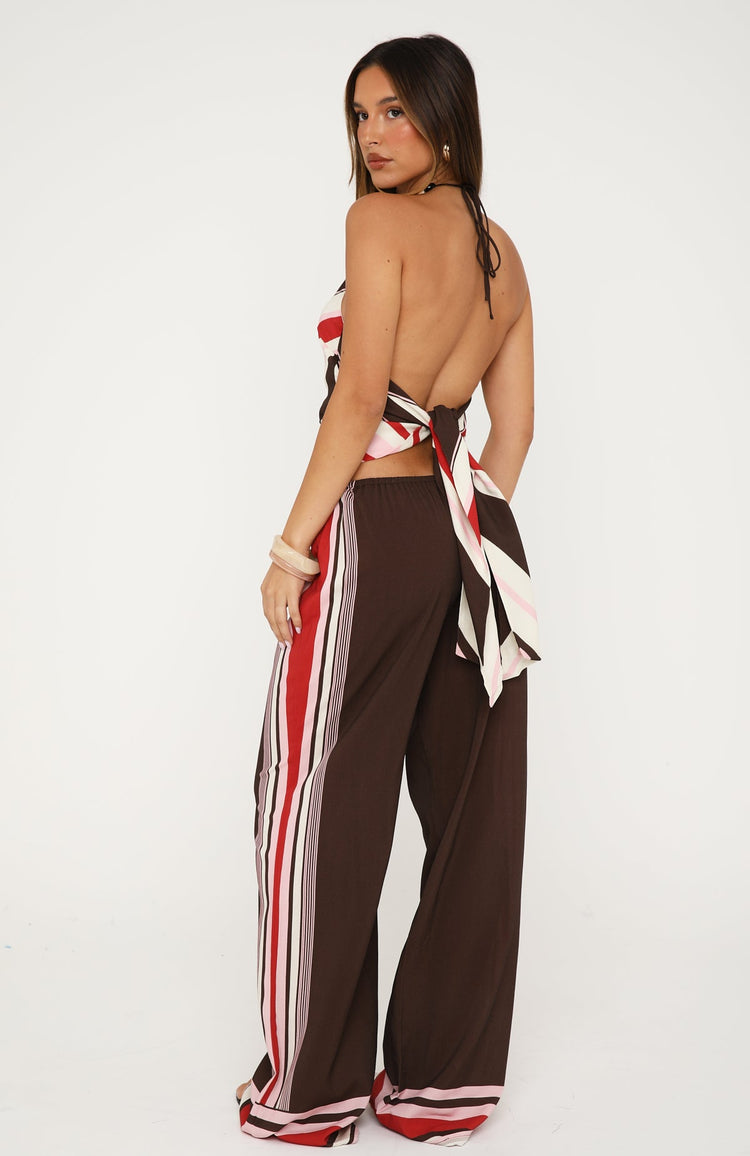 Tropic Muse Wide Leg Pants Raspberry Love