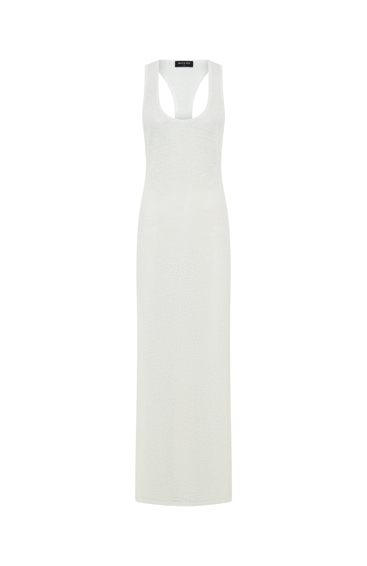 Tropic Waters Knit Maxi Dress White