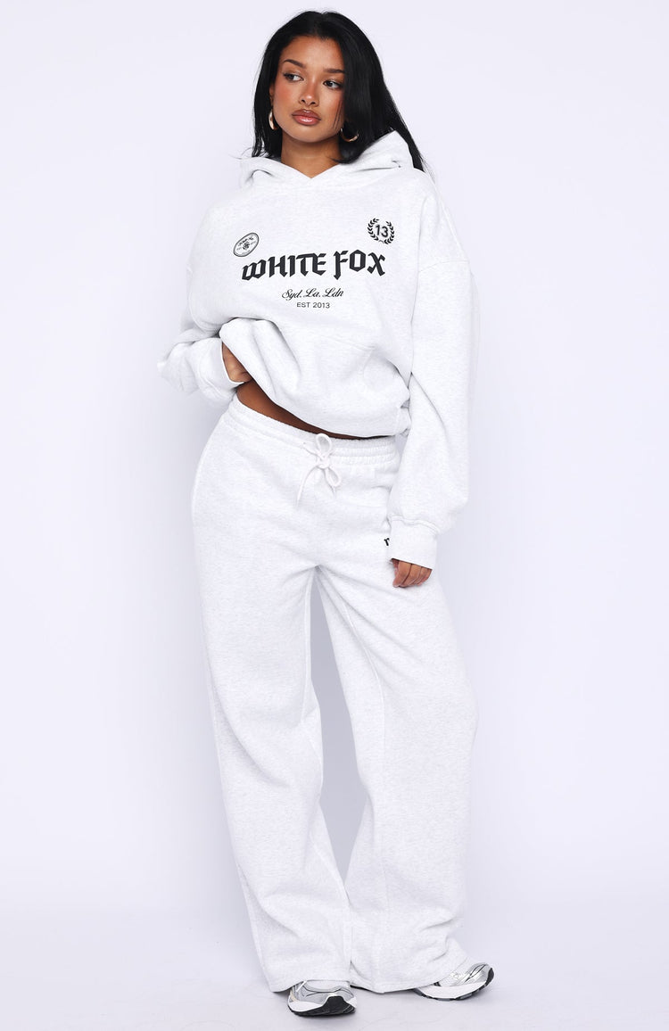 Vibe Too High Oversized Hoodie Grey Marle