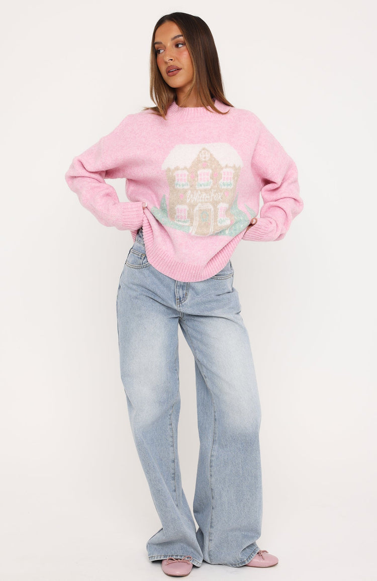 Arctic Fire Knit Sweater Marshmallow Pink