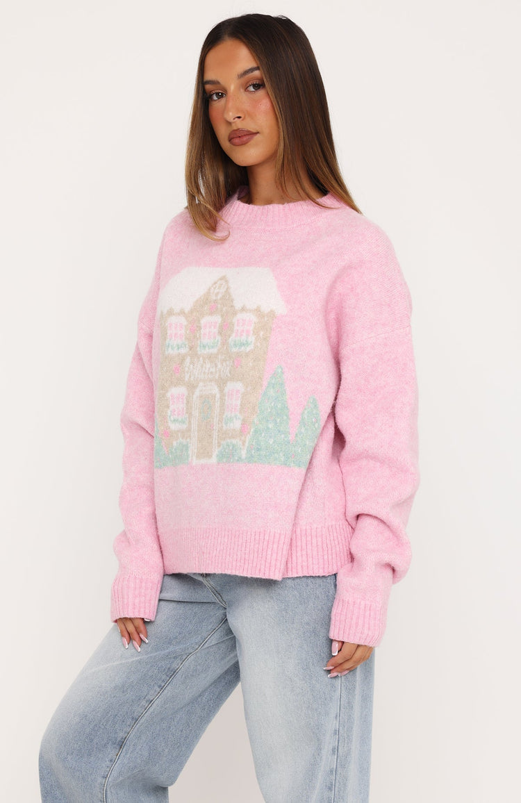 Arctic Fire Knit Sweater Marshmallow Pink