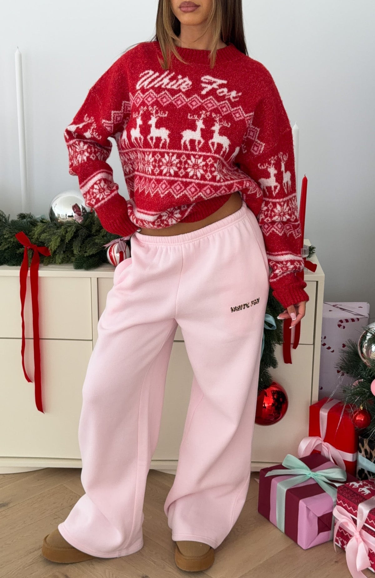 Arctic Fire Knit Sweater Merry Red