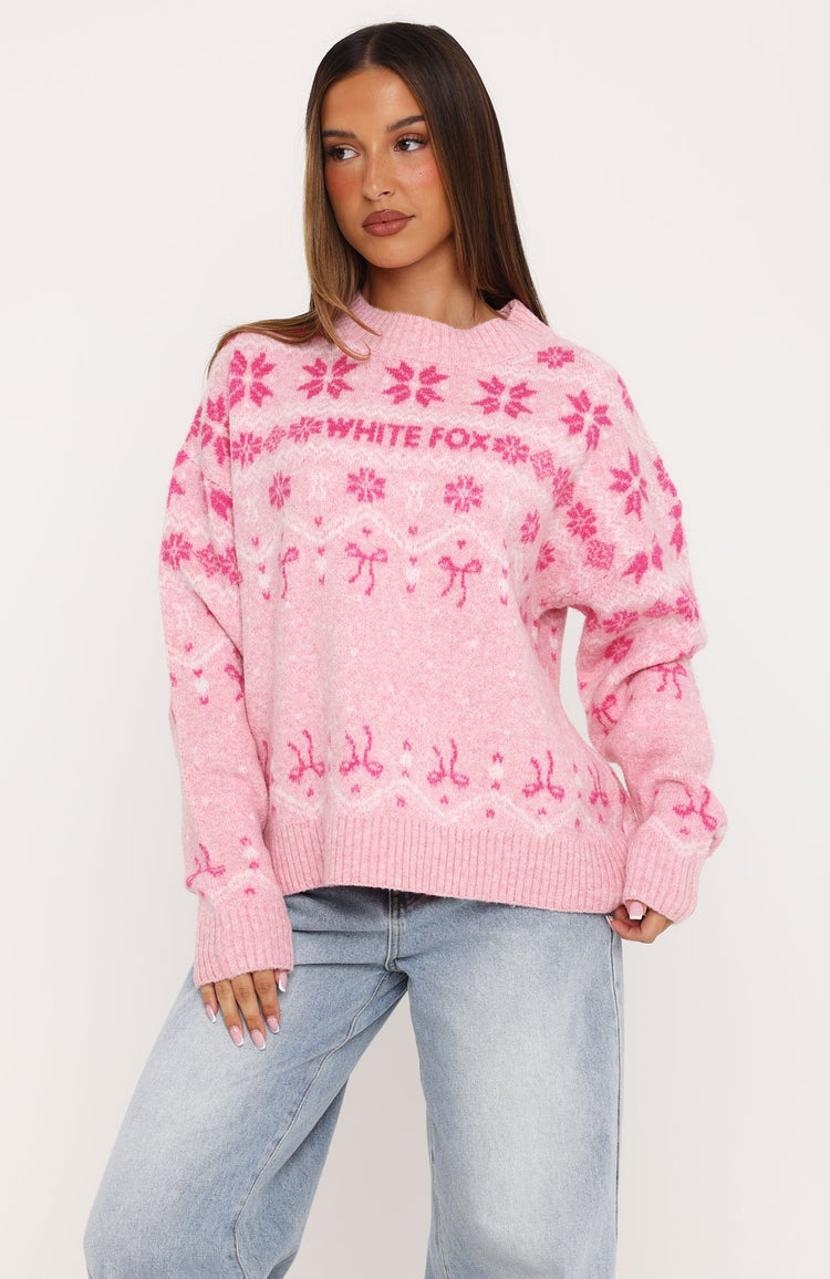 Arctic Fire Knit Sweater Sugarplum Pink
