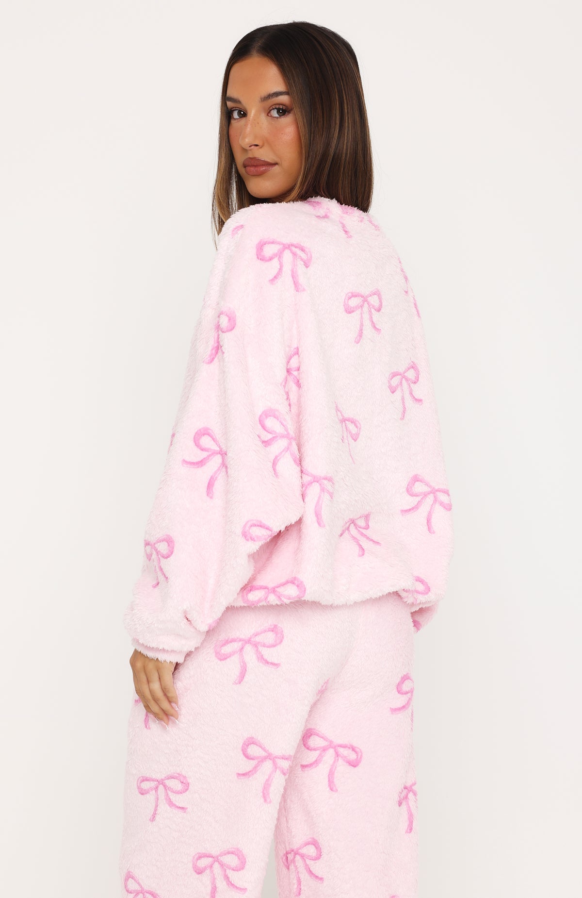 Cuddly And Cosy Pyjama Sweater Pink Bow