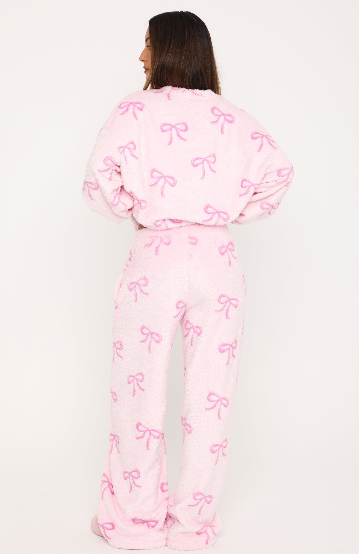 Cuddly And Cosy Pyjama Pants Pink Bow