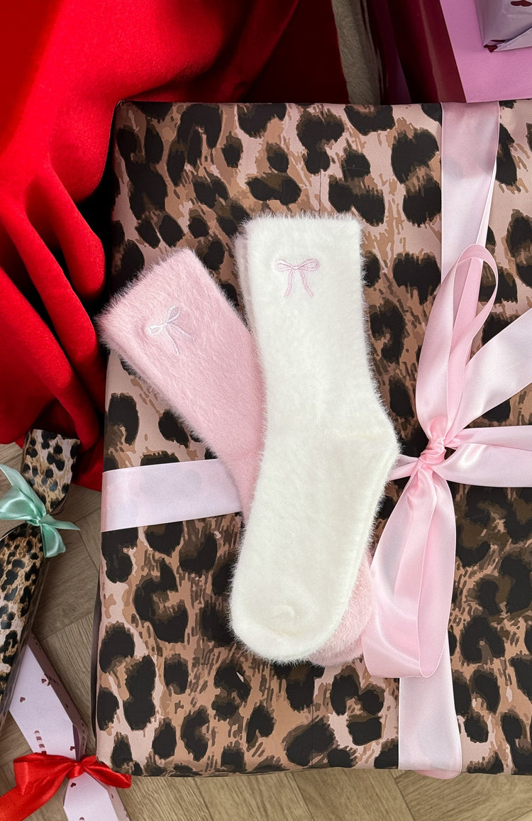 Dream Sequence 2 Pack Socks White/Pink