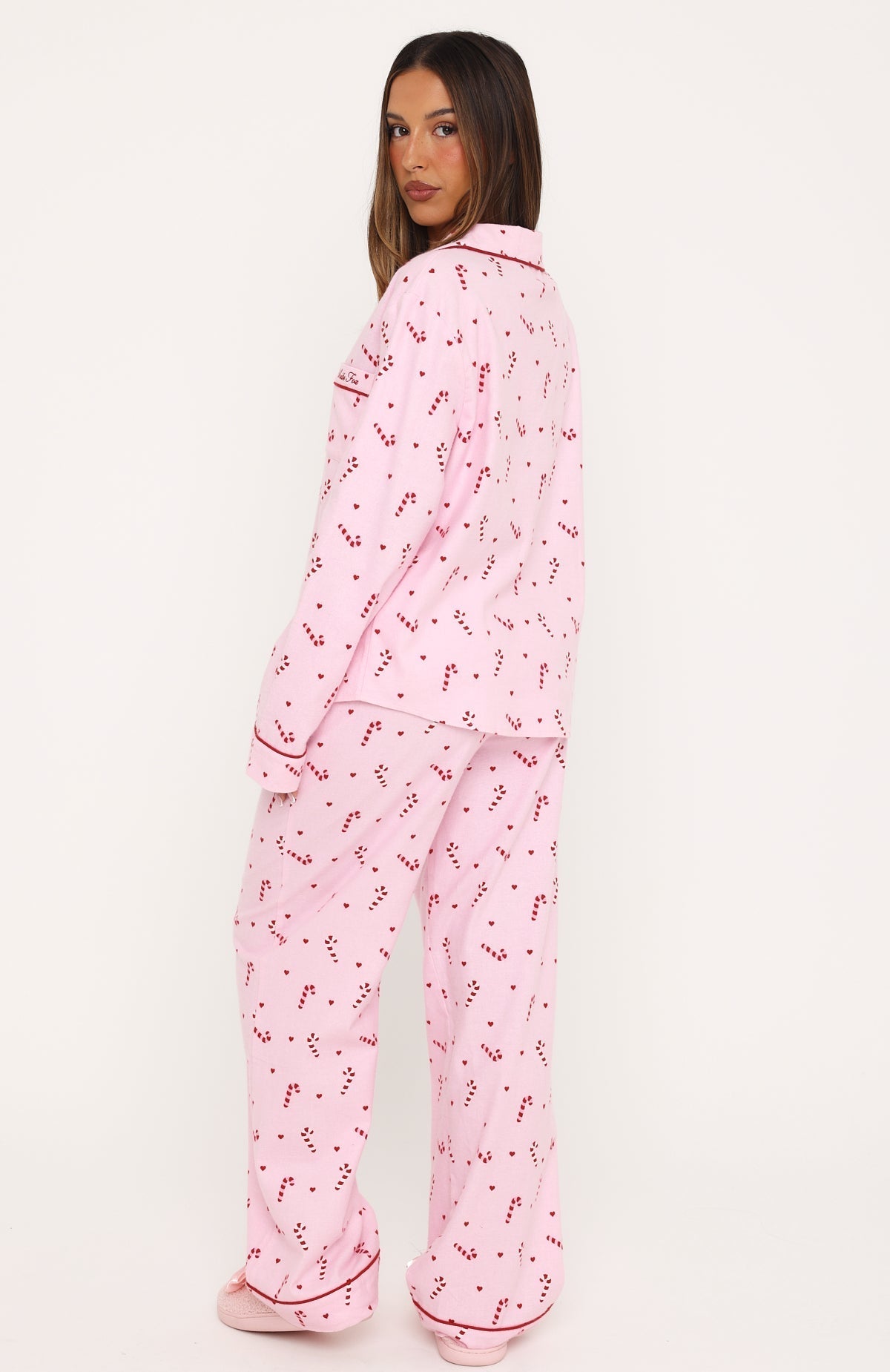 Dreamland Long Sleeve Pyjama Set Candy Cane Kisses