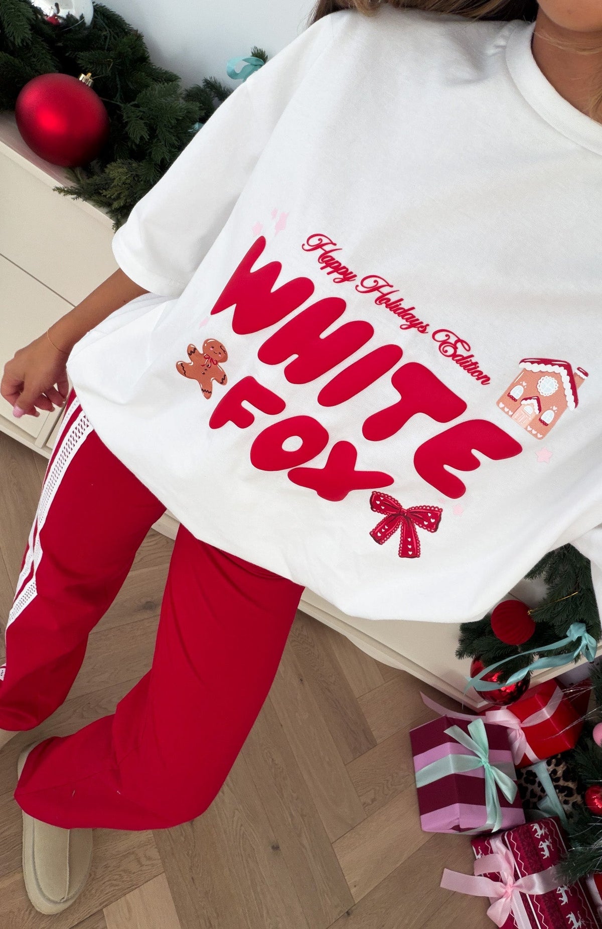 Merry & Bright Oversized Tee White