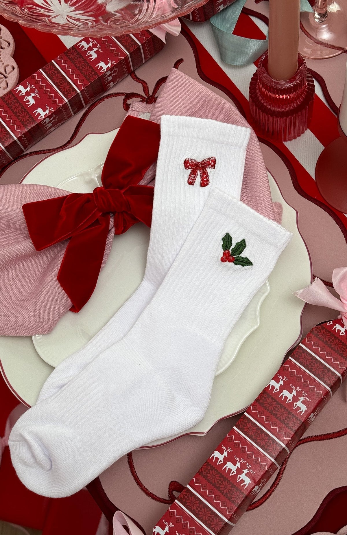 Vincent Socks White