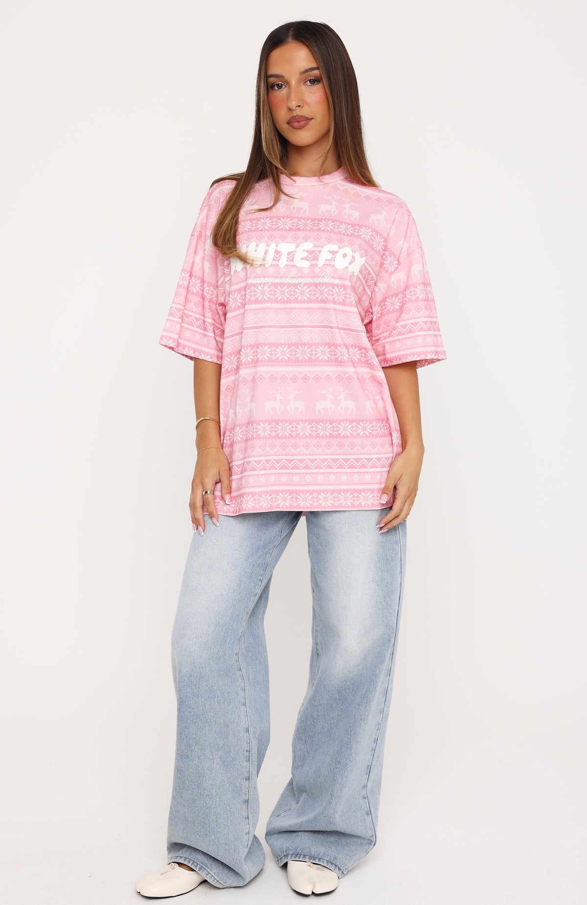 Warm & Cosy Oversized Tee Pink
