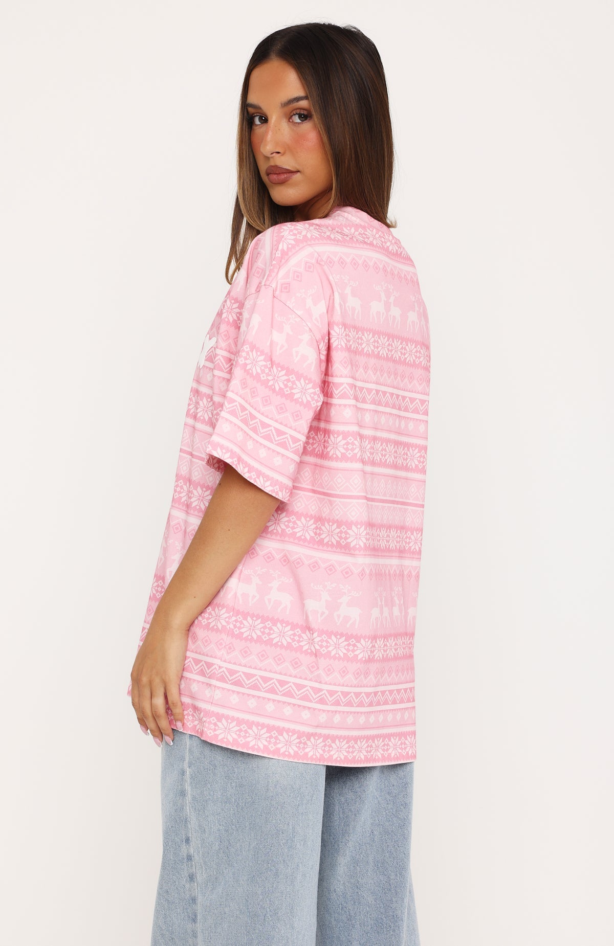 Warm & Cosy Oversized Tee Pink