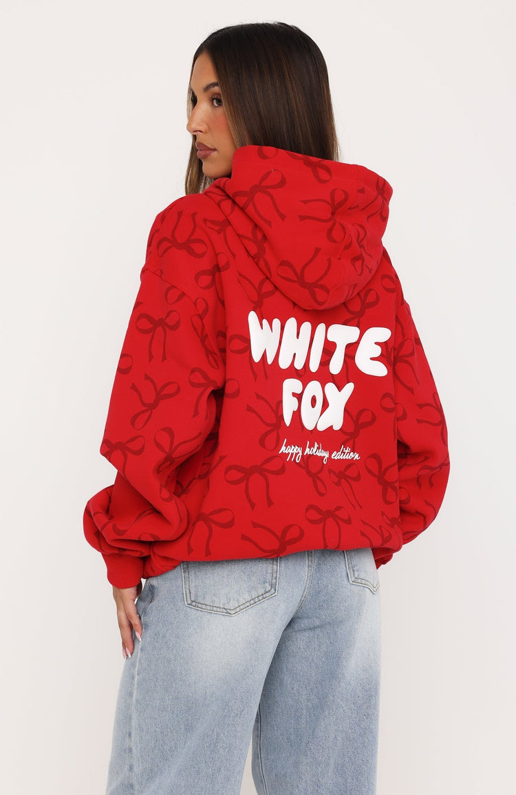 Wrapped With Love Oversized Hoodie Red Bow