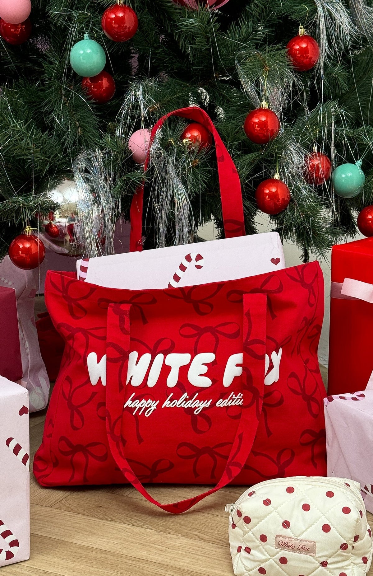 Wrapped With Love Tote Bag Red Bow