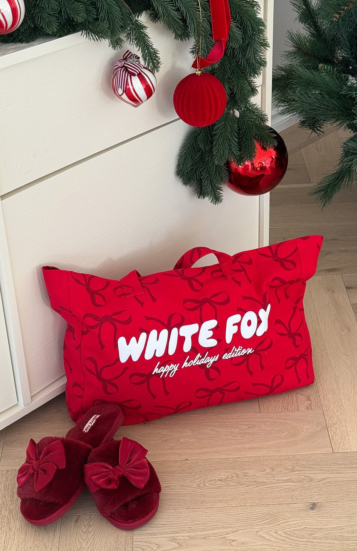 Wrapped With Love Tote Bag Red Bow