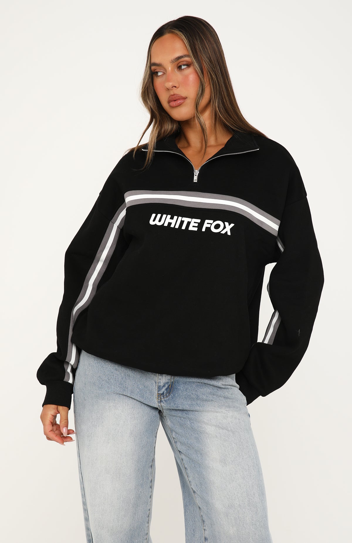 You Already Know Quarter Zip Sweater Black