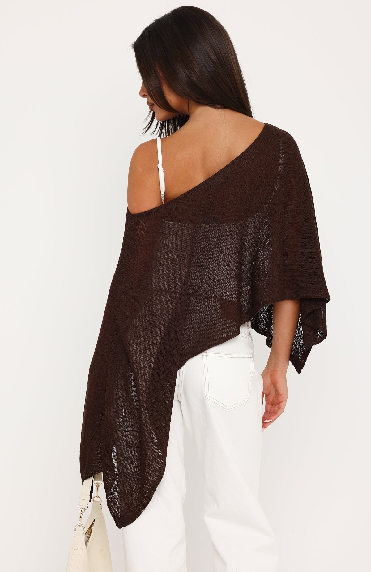 You're A Cutie Knit Poncho Top Chocolate