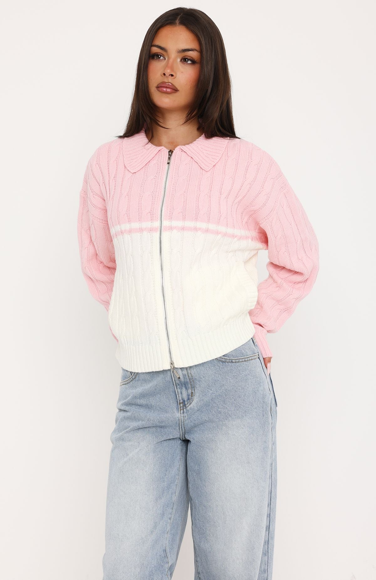 Winifred Knit Cardigan Strawberry Cream